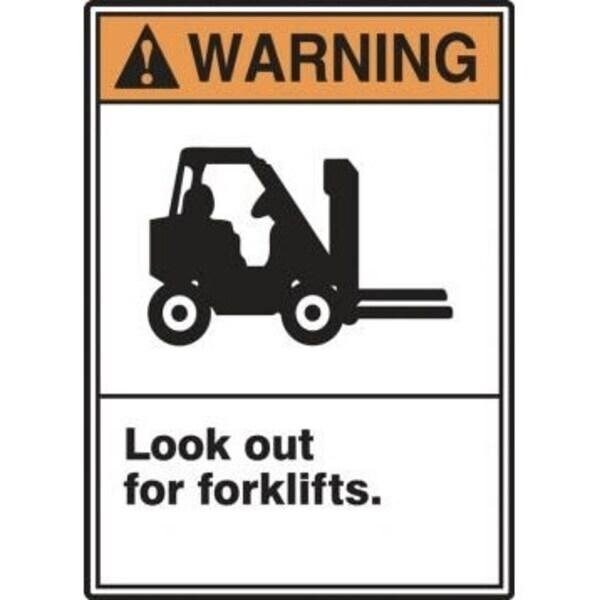 Accuform ANSI WARNING SAFETY SIGN LOOK OUT MRHR300XT MRHR300XT - main